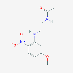 molecular formula C11H15N3O4 B7939200 N-[2-(5-methoxy-2-nitroanilino)ethyl]acetamide 