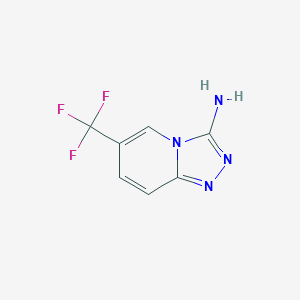 molecular formula C7H5F3N4 B7939205 6-(Trifluoromethyl)-1,2,4-triazolo[4,3-a]pyridine-3-amine 