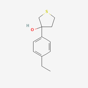 molecular formula C12H16OS B7939215 3-(4-Ethylphenyl)thiolan-3-ol 