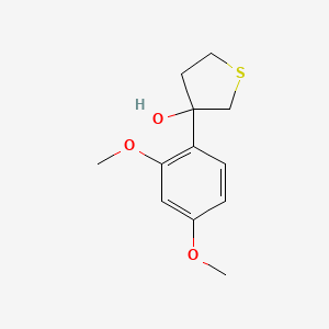 molecular formula C12H16O3S B7939218 3-(2,4-Dimethoxyphenyl)thiolan-3-ol 