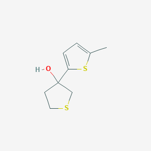 molecular formula C9H12OS2 B7939220 3-(5-Methylthiophen-2-yl)thiolan-3-ol 