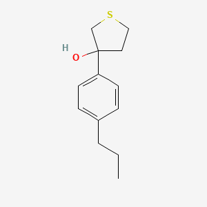 molecular formula C13H18OS B7939236 3-(4-Propylphenyl)thiolan-3-ol 
