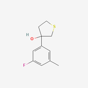 molecular formula C11H13FOS B7939259 3-(3-Fluoro-5-methylphenyl)thiolan-3-ol 