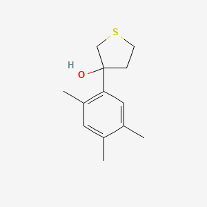 molecular formula C13H18OS B7939269 3-(2,4,5-Trimethylphenyl)thiolan-3-ol 
