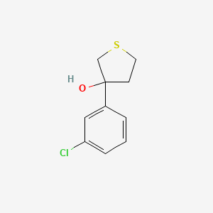 molecular formula C10H11ClOS B7939278 3-(3-Chlorophenyl)thiolan-3-ol 