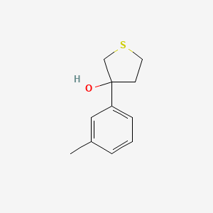 molecular formula C11H14OS B7939285 3-(3-Methylphenyl)thiolan-3-ol 