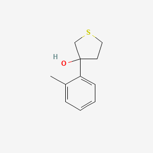 molecular formula C11H14OS B7939298 3-(2-Methylphenyl)thiolan-3-ol 