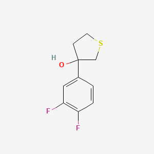 molecular formula C10H10F2OS B7939317 3-(3,4-Difluorophenyl)thiolan-3-ol 