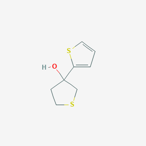 molecular formula C8H10OS2 B7939322 3-Thiophen-2-ylthiolan-3-ol 