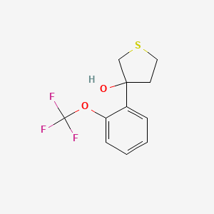 molecular formula C11H11F3O2S B7939325 3-[2-(Trifluoromethoxy)phenyl]thiolan-3-ol 