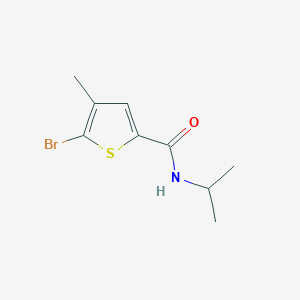 molecular formula C9H12BrNOS B7939336 5-Bromo-4-methyl-N-(propan-2-yl)thiophene-2-carboxamide 