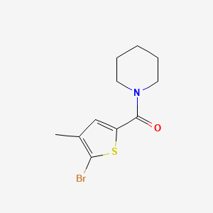 molecular formula C11H14BrNOS B7939342 1-(5-Bromo-4-methylthiophene-2-carbonyl)piperidine 