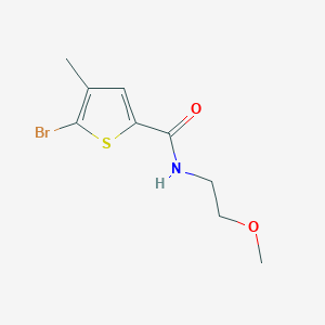 molecular formula C9H12BrNO2S B7939346 5-Bromo-N-(2-methoxyethyl)-4-methylthiophene-2-carboxamide 