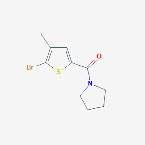 molecular formula C10H12BrNOS B7939357 1-(5-Bromo-4-methylthiophene-2-carbonyl)pyrrolidine 