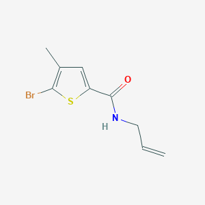 molecular formula C9H10BrNOS B7939363 5-Bromo-4-methyl-N-(prop-2-en-1-yl)thiophene-2-carboxamide 