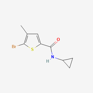 molecular formula C9H10BrNOS B7939370 5-bromo-N-cyclopropyl-4-methylthiophene-2-carboxamide 