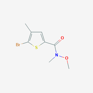 molecular formula C8H10BrNO2S B7939375 5-bromo-N-methoxy-N,4-dimethylthiophene-2-carboxamide 