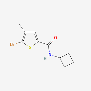 molecular formula C10H12BrNOS B7939389 5-bromo-N-cyclobutyl-4-methylthiophene-2-carboxamide 