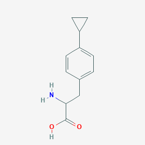 molecular formula C12H15NO2 B7939394 2-Amino-3-(4-cyclopropylphenyl)propanoic acid 