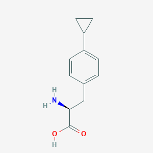molecular formula C12H15NO2 B7939396 4-Cyclopropyl-L-phenylalanine HCl 