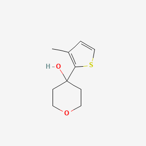 molecular formula C10H14O2S B7939409 4-(3-Methylthiophen-2-yl)oxan-4-ol 
