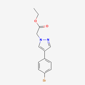 molecular formula C13H13BrN2O2 B7939411 Ethyl 2-(4-(4-bromophenyl)-1H-pyrazol-1-yl)acetate 