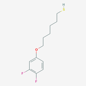 molecular formula C12H16F2OS B7939461 6-(3,4-Difluorophenoxy)hexane-1-thiol 