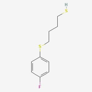 molecular formula C10H13FS2 B7939483 4-(4-Fluorophenyl)sulfanylbutane-1-thiol 