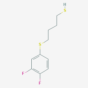 molecular formula C10H12F2S2 B7939492 4-(3,4-Difluorophenyl)sulfanylbutane-1-thiol 