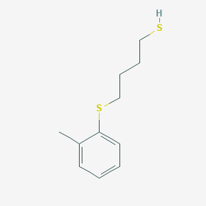 molecular formula C11H16S2 B7939501 4-(2-Methylphenyl)sulfanylbutane-1-thiol 