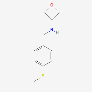 molecular formula C11H15NOS B7939508 N-{[4-(methylsulfanyl)phenyl]methyl}oxetan-3-amine 