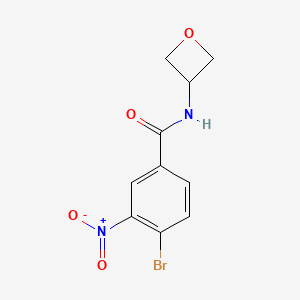 molecular formula C10H9BrN2O4 B7939528 4-Bromo-3-nitro-N-(oxetan-3-yl)benzamide 