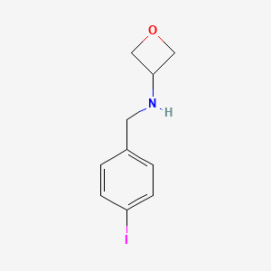 molecular formula C10H12INO B7939539 N-[(4-iodophenyl)methyl]oxetan-3-amine 