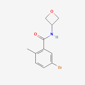 molecular formula C11H12BrNO2 B7939561 5-Bromo-2-methyl-N-(oxetan-3-yl)benzamide 