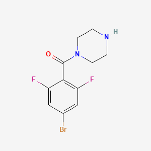 molecular formula C11H11BrF2N2O B7939583 1-(4-Bromo-2,6-difluorobenzoyl)piperazine 