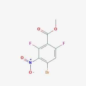 molecular formula C8H4BrF2NO4 B7939589 Methyl 4-bromo-2,6-difluoro-3-nitrobenzoate 