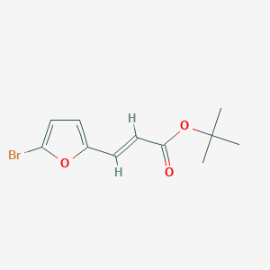 molecular formula C11H13BrO3 B7939595 tert-Butyl 3-(5-bromofuran-2-yl)acrylate 