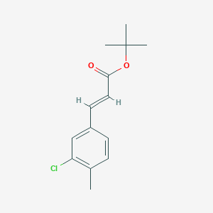 molecular formula C14H17ClO2 B7939606 tert-Butyl (2E)-3-(3-chloro-4-methylphenyl)prop-2-enoate 