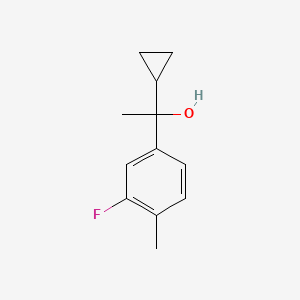 molecular formula C12H15FO B7939615 1-Cyclopropyl-1-(3-fluoro-4-methylphenyl)ethanol 
