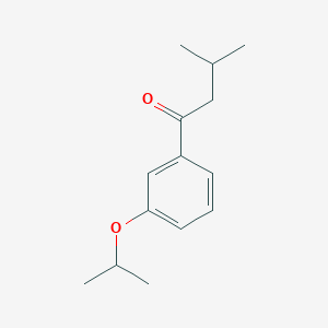 molecular formula C14H20O2 B7939622 3'-iso-Propoxy-3-methylbutyrophenone 