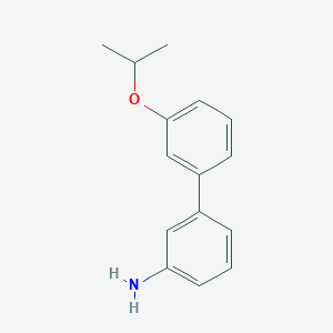 molecular formula C15H17NO B7939628 3-[3-(丙-2-氧基)苯基]苯胺 