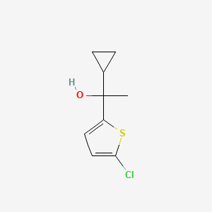 molecular formula C9H11ClOS B7939646 1-(5-Chloro-2-thienyl)-1-cyclopropyl ethanol 