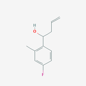 molecular formula C11H13FO B7939677 1-(4-Fluoro-2-methylphenyl)but-3-en-1-ol 