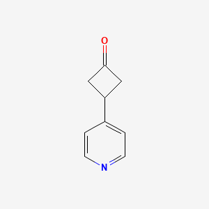 molecular formula C9H9NO B7939687 3-(Pyridin-4-yl)cyclobutan-1-one 