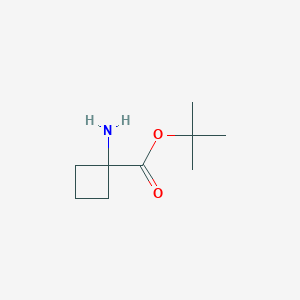 molecular formula C9H17NO2 B7939709 Tert-butyl 1-aminocyclobutane-1-carboxylate 