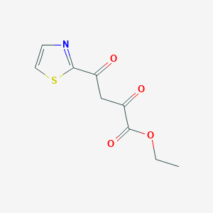molecular formula C9H9NO4S B7939752 2,4-Dioxo-4-thiazol-2-yl-butyric acid ethyl ester 