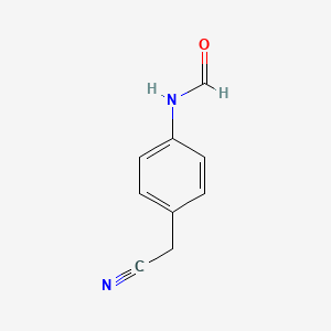 molecular formula C9H8N2O B7939761 4-(Formylamino)benzeneacetonitrile 