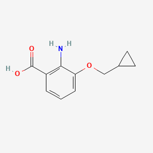 molecular formula C11H13NO3 B7939781 2-Amino-3-(cyclopropylmethoxy)benzoic acid 
