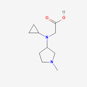 molecular formula C10H18N2O2 B7939792 [Cyclopropyl-(1-methyl-pyrrolidin-3-yl)-amino]-acetic acid 