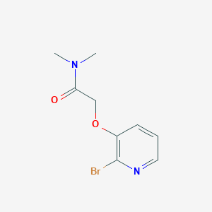 molecular formula C9H11BrN2O2 B7939853 2-((2-Bromopyridin-3-yl)oxy)-N,N-dimethylacetamide 